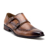 J'aime Aldo Men's D-491 Distressed Double Monk Strap Casual Loafers Dress Shoes