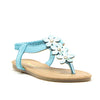 Jazamé Little Toddler Girls' Flower Embellished T-Strap Sling Back Sandals Dress Shoes