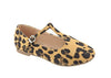 Little Girls Bella Marie Kids Mary Jane T-Strap Ballet Flats, Leopard Print Dress Shoes