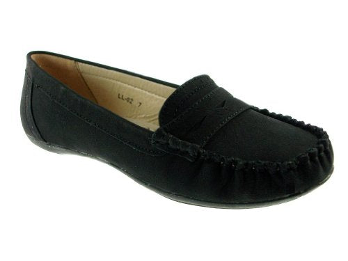 Women's LL-02 Slip On Moccasin Penny Loafer Shoes - Jazame, Inc.