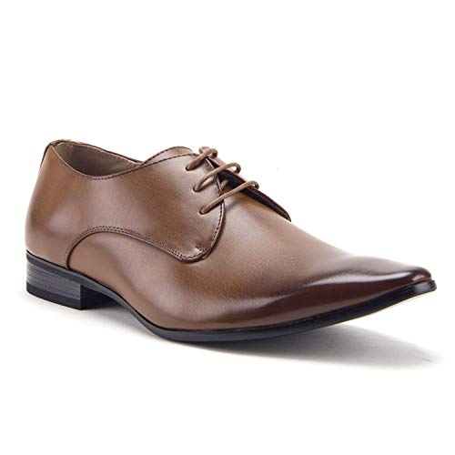 Men's Classic Pointy Toe Derby Lace Up Oxfords Dress Shoes - Jazame, Inc.